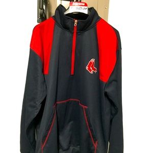 Boston Red Sox Majestic 1/4-Zip Pullover Jacket